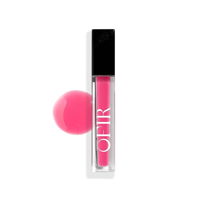 OFIR Surreal Shine Plumping Lip Gloss for Women | Clear, Non-Sticky, Hydrating Lip Gloss with Menthol & Vitamin E | High Shine, Vegan, Cruelty-Free | Diva - Bright Pink | 0.15 FL OZ