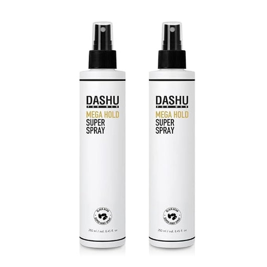 DASHU Hairspray, Mega Hold, Super Hair Spray Extra, Detangler , Long-Lasting , Weather-Resistant, Frizz Ease, Korean Hair Care, 8.45fl oz (Two Bundle)