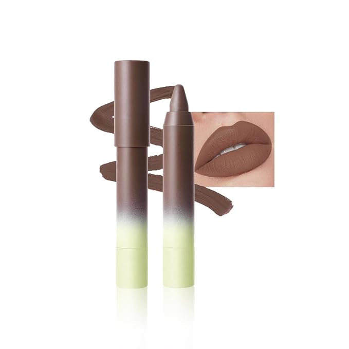 Mocha Brown Matte Lip Liner Pencil – Smooth & Moisturizing Lip Pencil for Precise Contour, Rich Color Payoff, Lightweight Everyday Lip Makeup, Twist-Up Design,07#
