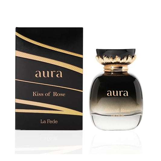 La Fede Aura Kiss Of Rose Arabian Perfume For Women 100ML (3.4 OZ) Eau De Parfum Spray, Long Lasting Perfume Enjoy the Luxurious & Sophisticated Fragrance With Fruity Scent for All Occasions