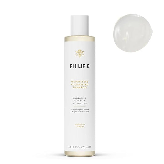 PHILIP B Weightless Volumizing Shampoo, 7.4 fl. oz. (220 ml) - Removes Oil and Product Build-Up, Adds Extra Body, Bounce and Shine