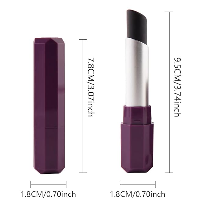 Dark Deep Purple Matte Creamy Lipstick for Women, Longwear Lip Gloss Face Paint Stick, Lip Stick Stain Long Lasting Waterproof Easy Application Full Coverage Velvet Gloss for Party Halloween Makeup 07