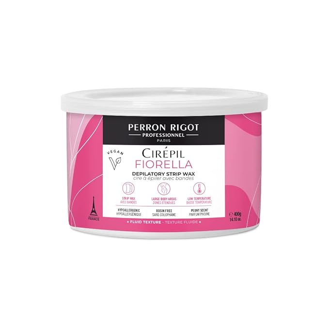 Cirepil - Fiorella - 400g - Soft Wax - Strips Needed/ 14.11 oz Wax Tin - High Performance Hypoallergenic, Removes Hair in One Pass - Ultra-Fluid Gel Texture & Easy to Apply - Perfect for Large Areas