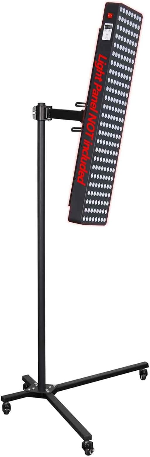 Red Light Therapy Device for Face and Body,660nm 850nm Red Near Infrared Light Therapy Panel Full Body, Dual Chip LEDs,Clinical Grade,Red Light Panel for Skin,Pain (Black, Stand 600W-TO-4000W)