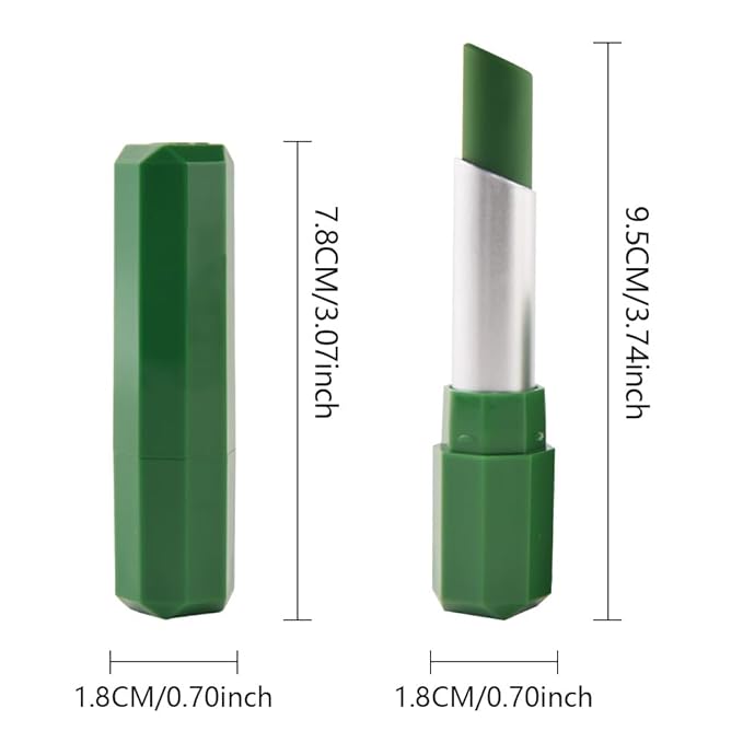 Light Green Matte Creamy Lipstick for Women, Longwear Lip Gloss Face Paint Stick, Lip Stick Stain Long Lasting Waterproof Easy Application Full Coverage Velvet Gloss for Party Halloween Makeup 20