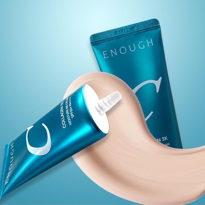 Enough Collagen 3X Moisture BB Cream SPF50, Makeup Tinted Moisturizer for Face, Korean Skin Care Full Coverage Foundation, 1.76oz