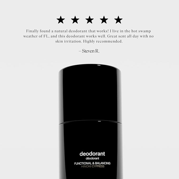 Jack Henry Natural Deodorant for Men & Women, Hinoki Cypress Scent, Aluminum Free Deodorant with Shea Butter, Probiotics, Vegan Plant Based, Long Lasting, Baking Soda Free with Coconut MCT, 2.65 oz