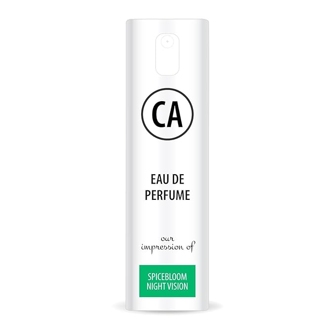 CA Perfume Impression of Spicebloom Night Vision for Men Eau De Parfum Amber Fougere Scent Long Lasting Cologne for Men Travel Size TSA Ready for Day and Night Wear 0.33 Fl Oz 10ml