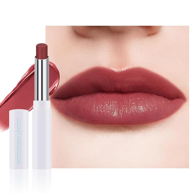 Ruby Brown Tinted Lip Balm, Hydrating Sheer Soft Matte Finish Lipstick for Women, Creamy Natural Color Lip Tint Balm Lightweight And Non-greasy Lip Glow Long Lasting Waterproof for Dry Lips 06#