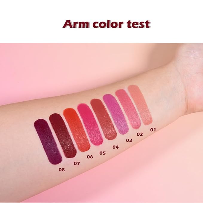 Purple Matte Lipstick for Women, Long Lasting Waterproof Transfer-Proof Vegan, 24 Hours Moisturizing Glossy Shine Lip Gloss, Lipstick Palette Beauty Products Makeup All-Day Formula A03#