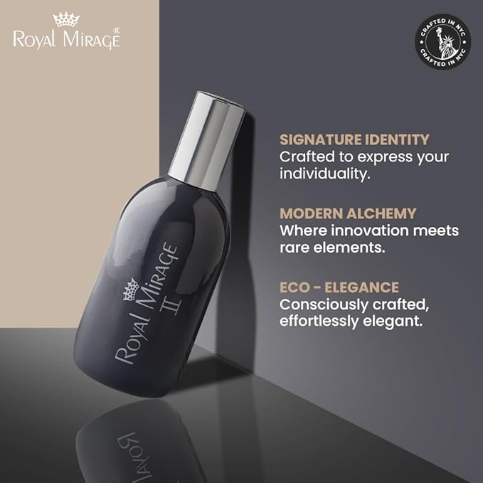 Royal Mirage II Eau de Toilette - Premium Citrus & Jasmine Fragrance Spray - 120ml (4 oz) Long-Lasting EDT - Authentic Heritage Scent