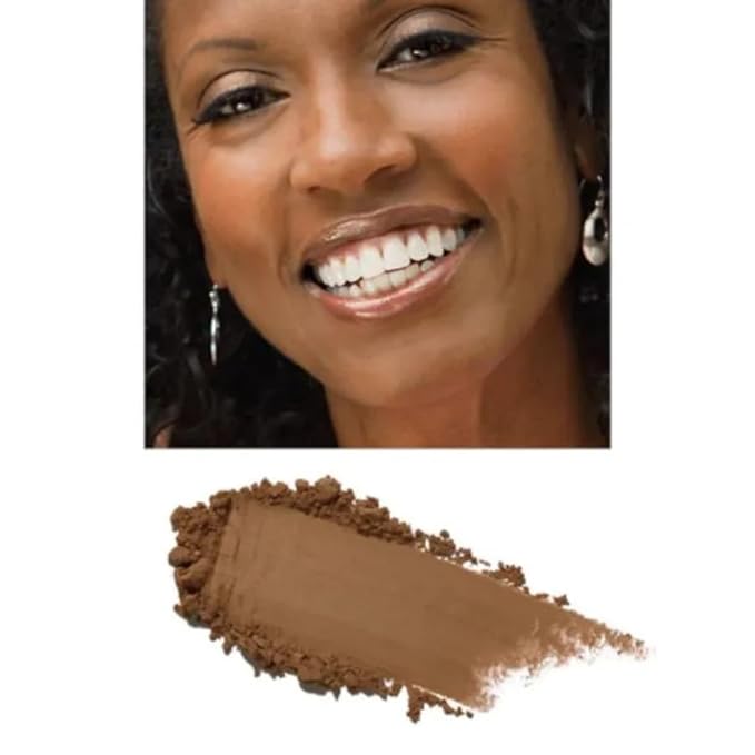 Emani Mineral Pressed Powder, Full Coverage Compact Foundation with Matte Finish, Long-Lasting Face Makeup Suitable for All Skin Types (1008 Deep G20 (Warm Ebony))