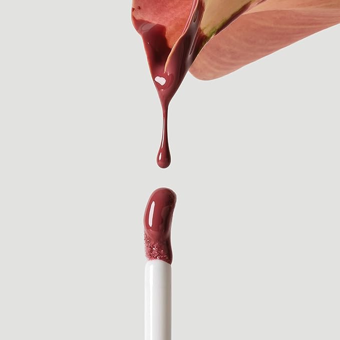 Ogee Beyond Clean Lip Gloss - Certified Organic Lip Gloss for Women - Effortlessly Plump, Hydrate & Add High-Shine Color, Foxglove - Rich Rosy Brown