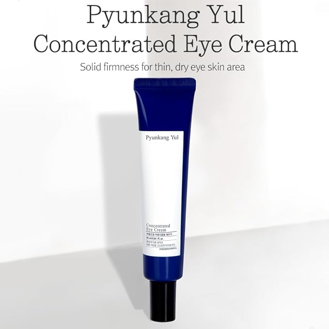 Pyunkang Yul PKY Concentrated Eye Cream 0.84 Fl. Oz., 2-in-1 Care for Wrinkles and Dark Circles with Shea Butter, Astragalus Root, Saponin, and Isoflavonoids for Firm, Radiant Skin