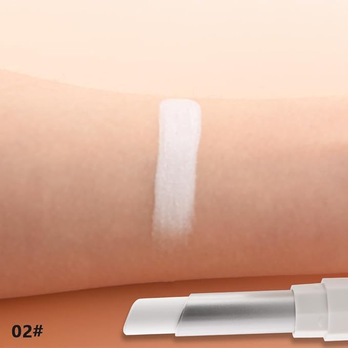 White Matte Creamy Lipstick for Women, Longwear Lips Gloss & Face Paint Stick, Lip Stick Stain Long Lasting Waterproof Effortless Application Full Coverage Velvet Gloss for Party, Halloween Makeup 02#