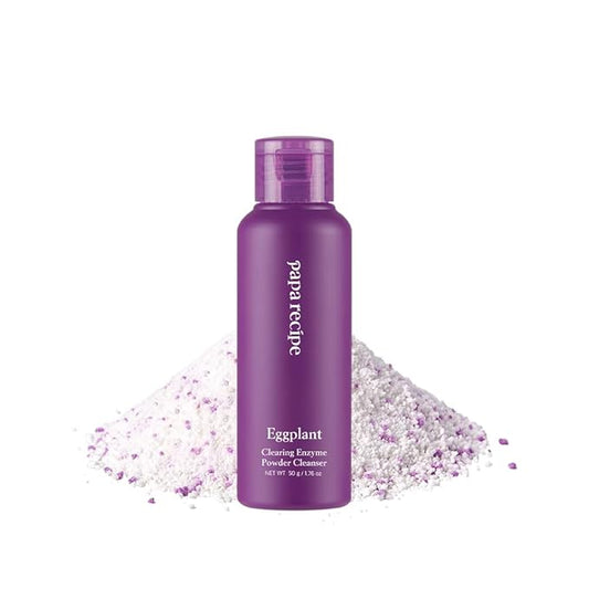 Papa Recipe Eggplant Enzyme Powder Cleanser – Triple Exfoliation with AHA, BHA, PHA – Low pH Korean Skincare Face Wash for Sensitive Skin