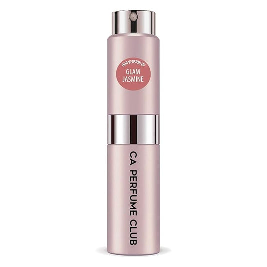 CA Perfume Impression of Glam Jasmine for Women Floral Scent Long Lasting Perfumes for Women Eau De Parfum Travel Size Refillable Atomizer Spray 0.27 Fl Oz 8ml