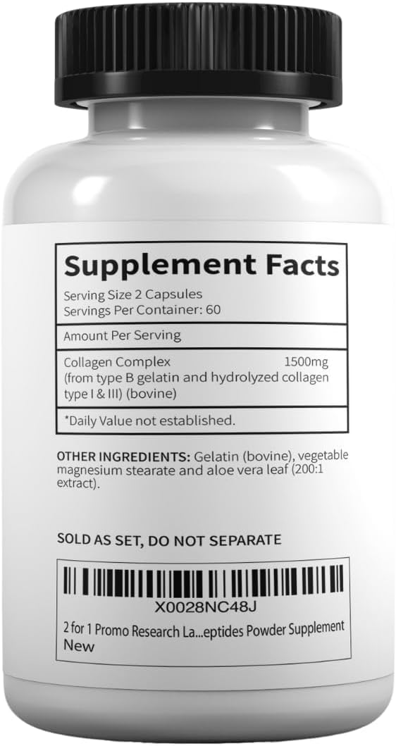 Research Labs 2 for 1 Promo 240 Collagen Pills - 6000 mg Per Day. Grass Fed Anti-Aging Support for Skin, Joints, Tendons, Bones, Hair and Nails. Paleo Friendly. Collagen Peptides Powder Supplement…