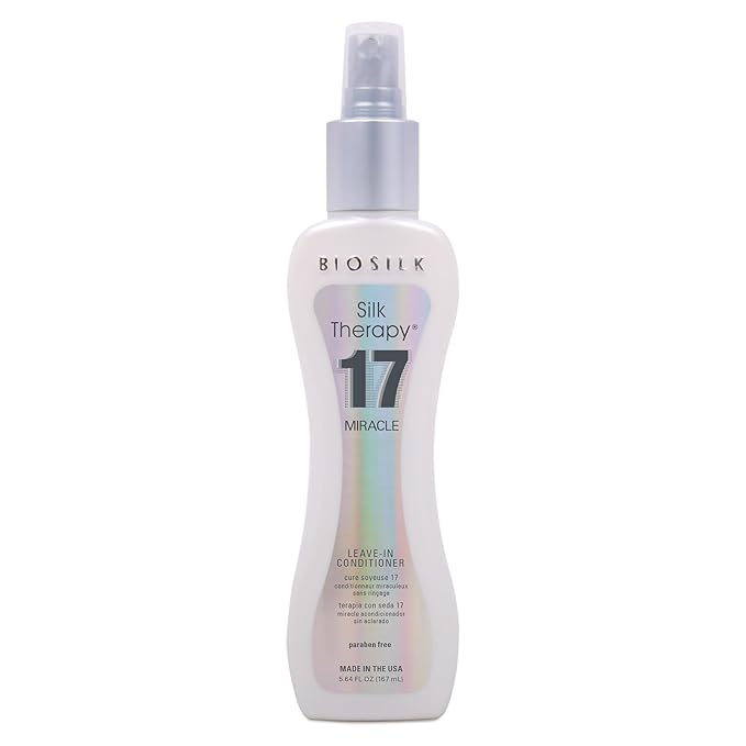 BioSilk Silk Therapy Miracle 17 Leave-In Conditioner, Reconstructs & Repairs Dry & Damaged Hair, Sulfate, Paraben, & Cruelty-Free, 5.64 Oz
