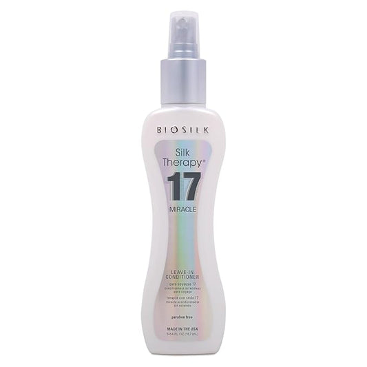 BioSilk Silk Therapy Miracle 17 Leave-In Conditioner, Reconstructs & Repairs Dry & Damaged Hair, Sulfate, Paraben, & Cruelty-Free, 5.64 Oz