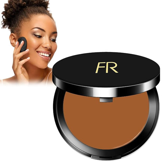 Cream To Powder Foundation by Flori Roberts, Full Coverage for Women of Color or Deeper Skin Tones, Long Lasting Makeup, Matte Finish, Covers Uneven Complexion and Hides Imperfections, 0.30 oz