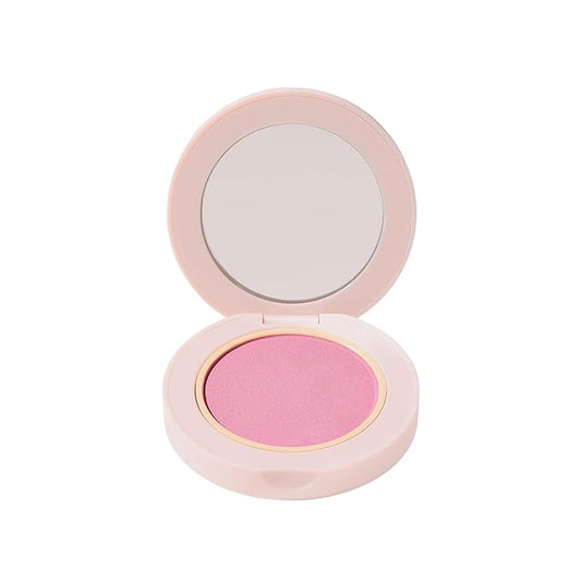 Wander Beauty Hydrating Powder Blush - Lightweight, Pink Blush Makeup with a Blurring, Satin Finish - Buildable Formula with Hyaluronic Acid, Squalane & Aloe Leaf Extract - Priority Pink - 0.18 oz