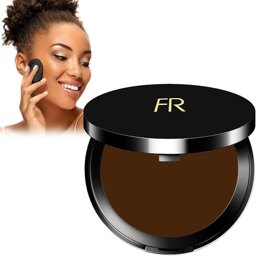 Cream To Powder Foundation by Flori Roberts, Full Coverage for Women of Color or Deeper Skin Tones, Long Lasting Makeup, Matte Finish, Covers Uneven Complexion and Hides Imperfections, 0.30 oz