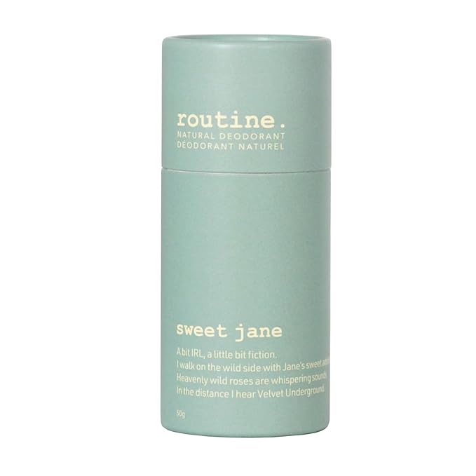Routine Natural Deodorant Sweet Jane Deo Stick | 1.7 Fluid Oz. Natural Deodorant Aluminum Free Natural Deodorant For Women & Men | (Stick Formula)