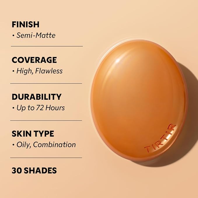 [*Mini Size*] TIRTIR Mask Fit Ai Filter Cushion Foundation | AI-Like Semi-Matte Finish - Up to 72-Hour Medium to Full Coverage Korean BB Cushion Make up Beauty, #15C Fair Porcelain, 0.15 Fl Oz