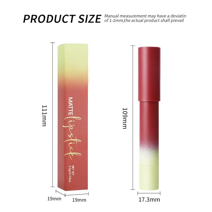 Brick Red Matte Lip Liner Pencil – Smooth & Moisturizing Lip Pencil for Precise Contour, Rich Color Payoff, Lightweight Everyday Lip Makeup, Twist-Up Design,05#