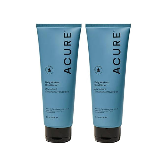 Acure Daily Workout Watermelon Conditioner - Lightweight Hydrating & Moisturizing Conditioner for Women & Men w/Oily, Damaged Hair, Deep Moisture, Vegan, Paraben Free, Sulfate Free - 8 fl oz (2 Pack)