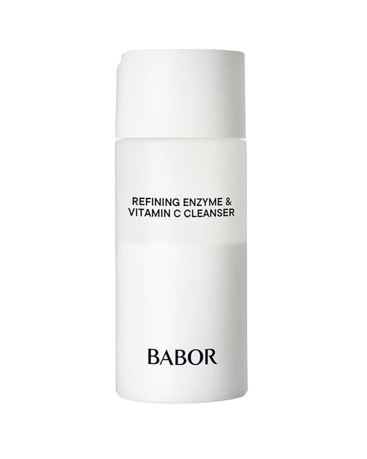 BABOR Enzyme & Vitamin C Powder Cleanser – Water-Activated Face Wash for Brightening & Exfoliation | Gentle Daily Polish for the Look of Refined Pores & Radiant-Looking Skin | Travel-Friendly