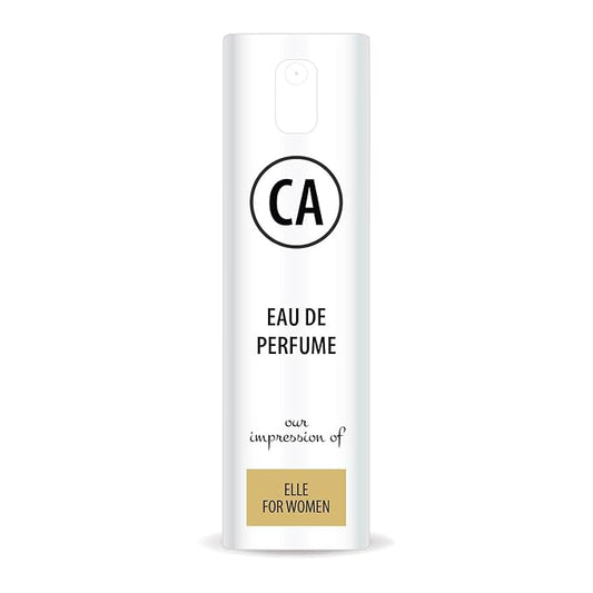 CA Perfume Impression of Elle for Women Eau De Parfum Amber Floral Scent Long Lasting Perfumes for Women Travel Size TSA Ready for Day and Night Wear 0.33 Fl Oz 10ml