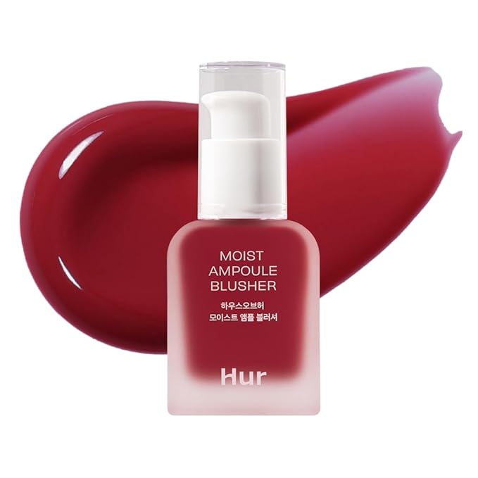 Moist Ampoule Blusher with 50% Moisture Essence | Hydrating & Long-Lasting Blush | 0.68fl.oz (9 Shades) (Ruby Red)