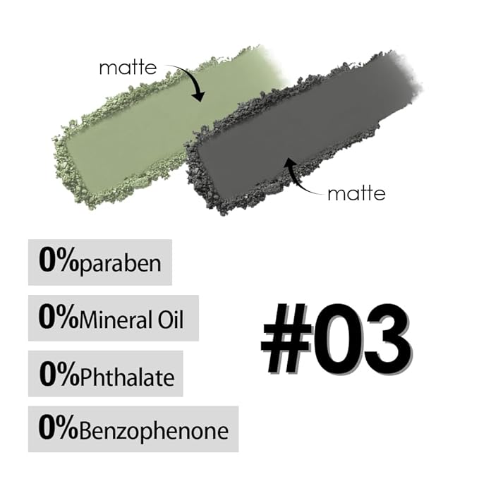 Green Black Two Color Matte Shimmer Glitter Eyeshadow,Bright Eye Shadow Powder,Professional Long-Lasting Waterproof Makeup Palette,Easy-To-Apply and Compact for Travel