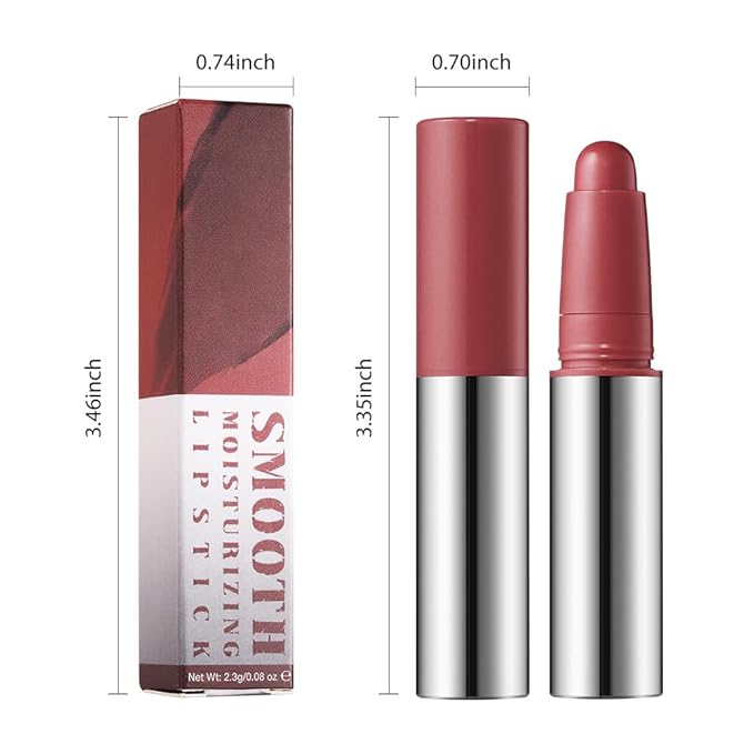 Crimson Matte Lipstick Crayon - High Pigment Creamy Formula, Waterproof Long Lasting, Smooth Glide Application, Non-Sticklipstick, Ultra Thin Lightweight, Velvet Matte Lip Feel for Women 03#