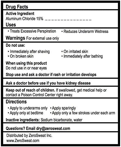 ZeroSweat Antiperspirant Deodorant | Clinical Strength Hyperhidrosis Treatment - Reduces Armpit Sweat 1.2 Fl.Oz (1 Pack)