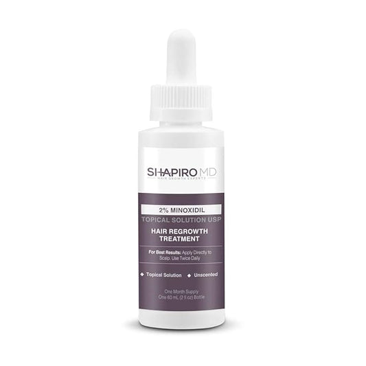 Shapiro MD Hair Growth Experts Minoxidil 2% Topical Solution for Women, Serum Promotes Hair Regrowth by Reactivating Hair Follicles (1 Month)