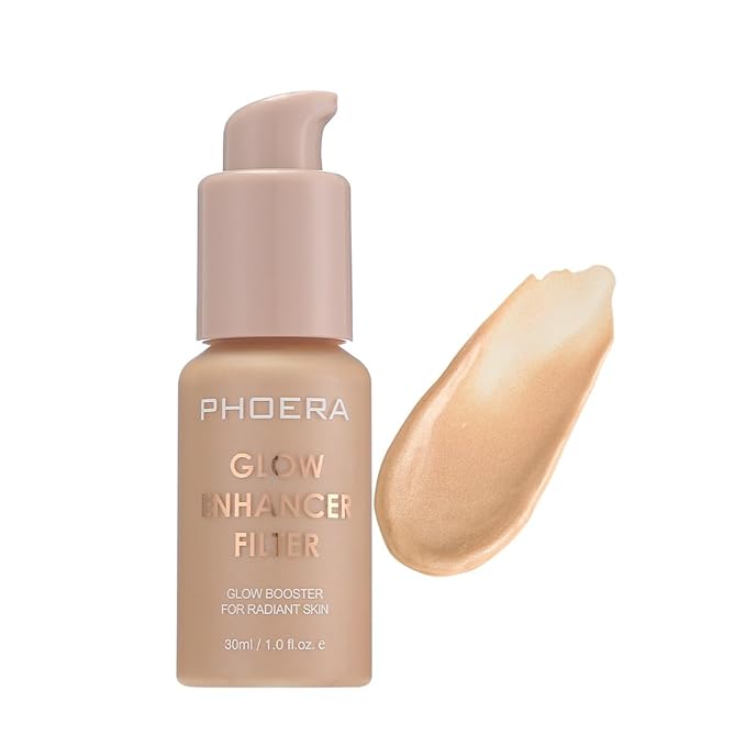PHOERA Skin Glow Tint Foundation,Natural Radiant Longwear Filter Effect Silk Perfect Glow Flawless Foundation. (03 Medium)
