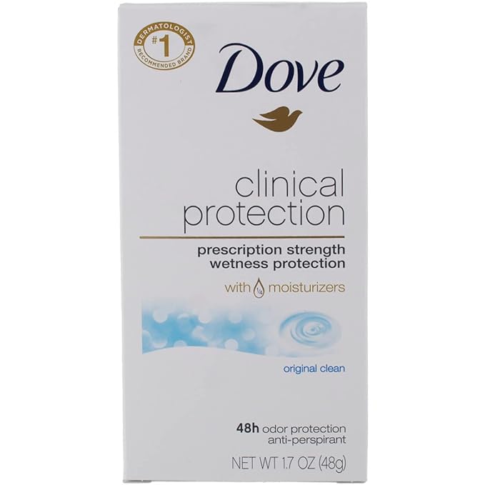 Dove Clinial Protection Deodorant, Original Clean, 1.7 oz (6 Pack) (Bundle)