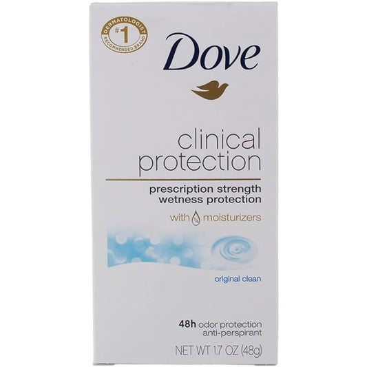 Dove Clinial Protection Deodorant, Original Clean, 1.7 oz (6 Pack) (Bundle)
