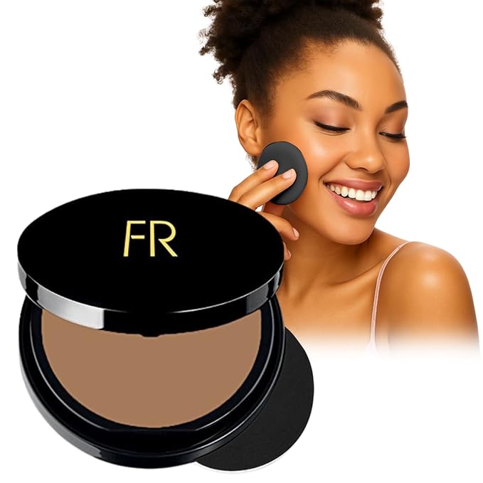 Luxury Oil Blotting Pressed Powder by Flori Roberts, Long Lasting Oil and Shine Control, Flawless Complexion for Women of Color or Deeper Skin Tones
