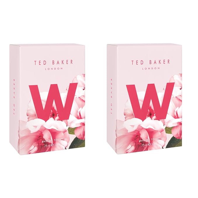 Ted Baker W EDT Duo Pack, Gentle and Sophisticated Fragrance, Fig Leaf, White Peony and African Violet Top Notes with Pink Orchid, Cassis and Raspberry Middle Notes, 2 x 2.54 fl oz