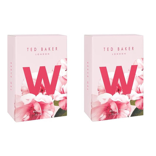 Ted Baker W EDT Duo Pack, Gentle and Sophisticated Fragrance, Fig Leaf, White Peony and African Violet Top Notes with Pink Orchid, Cassis and Raspberry Middle Notes, 2 x 2.54 fl oz