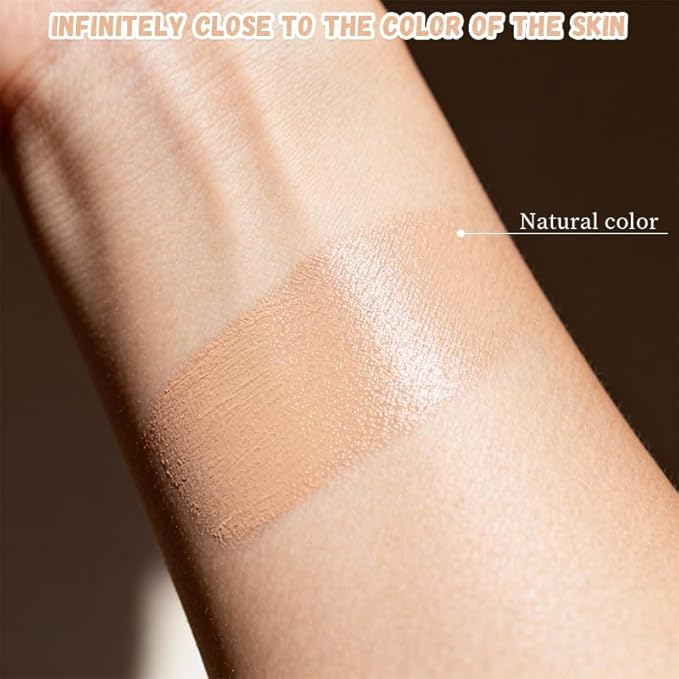 Hush Foundation for Older Women, 2026 New Mushroom Head Air Cushion CC Cream, Full Coverage Foundation for Older Women, BB Cream for All Skin Types (Natural)