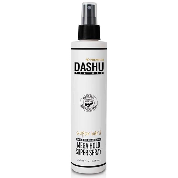 DASHU Premium Mega Hold Super Spray 8.45fl oz – Extra Strong Hold, Dryness Prevention, All-Natural Ingredients