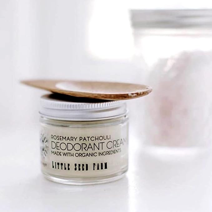 Little Seed Farm All Natural Deodorant Cream - Rosemary Patchouli - Aluminum Free Deodorant for Women or Men, Net Wt. 2.4oz | 68g