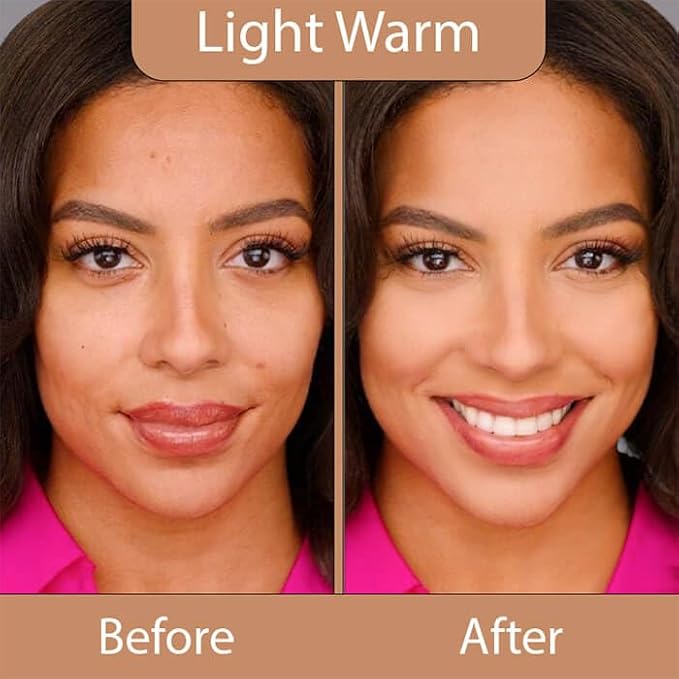 LUMINESS Silk Airbrush Spray Foundation 2-PC Kit - Foundation & Dual-Sided Angled Makeup Brush - Buildable Coverage, Anti-Aging Formula, Humidity Resistant, Hydrates & Moisturizes, Light Warm