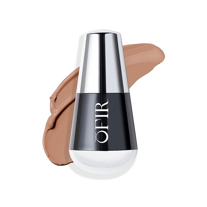 OFIR Skin Satin Medium Coverage Foundation | Lightweight Foundation Makeup with Vegan Formula | Blue Light Protection & Non-Creasing for Long-Lasting Wear | 1 FL OZ (Almond - Medium Neutral)