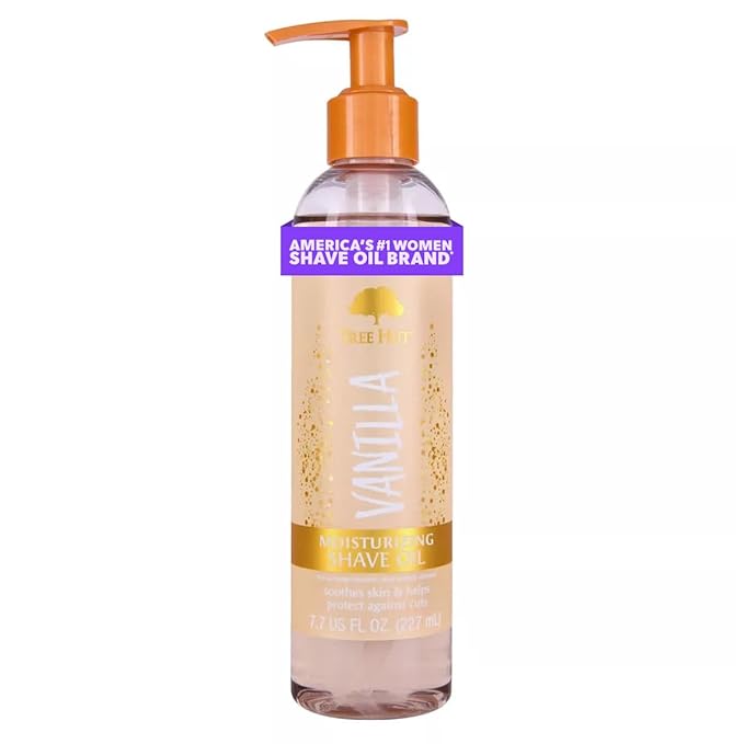 Tree Hut Vanilla Moisturizing Shave Oil, Hydrating Gel-to-Oil Formula for a Close, Smooth Shave, Made with Shea Butter, For All Skin Types, Holiday Gift & Stocking Stuffer, 7.7 fl oz